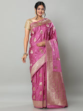 Banarasi Meenakari Gaji Silk Zari - Onion Pink