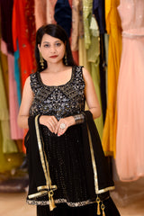 Elegant Black Festive Salwar Suit