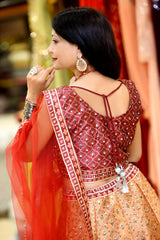 Lavish Maroon Lehenga