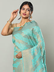 Banarasi Meenakari Gaji Silk Zari - Turquoise