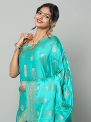 Banarasi Meenakari Gaji Silk Zari - Peacock Blue