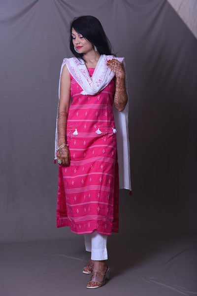 Pink Kurta with salwar and dupatta