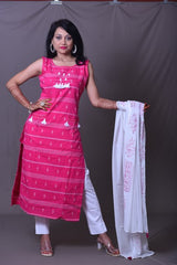 Pink Kurta with salwar and dupatta